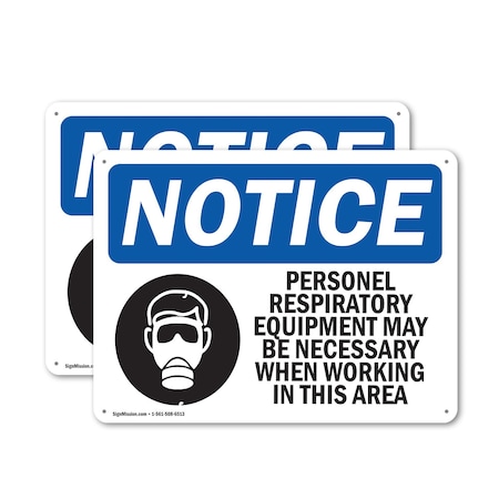 Signmission 10 in Height, 14 in Width, Plastic, Rectangle OS-2PACK-NS-P-1014-L-17203